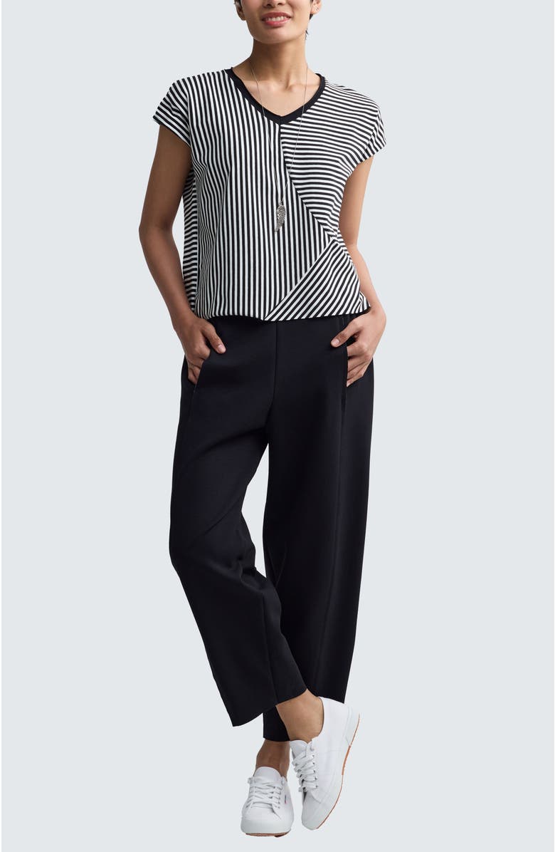 LUUKAA Lumara Solid Seam-Detail Pants, Alternate, color, Black