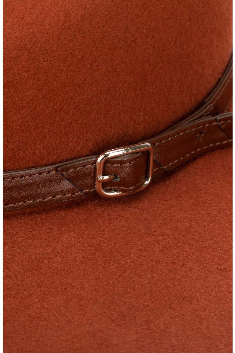 Flameworthy Wool Felt Fedora, Alternate, color, RUST