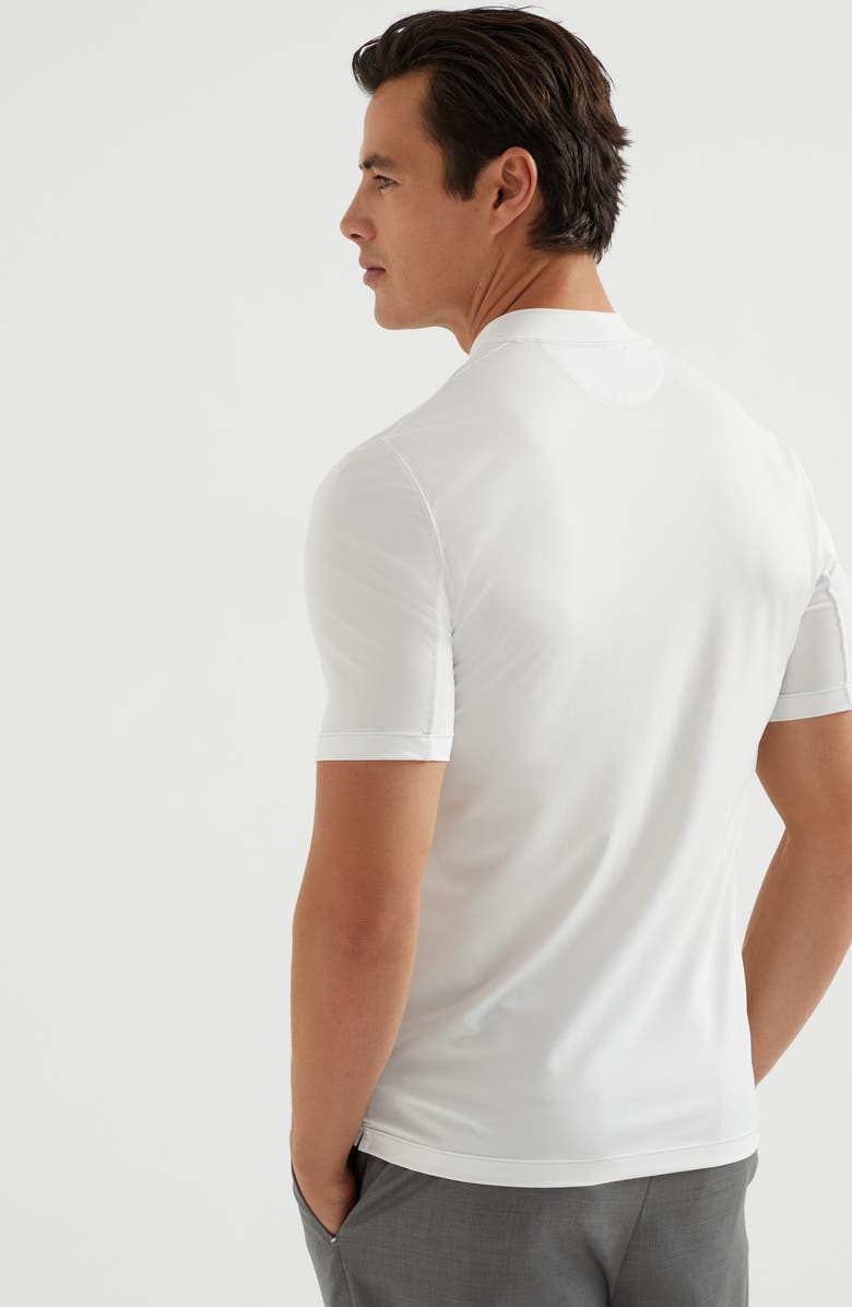 Brunello Cucinelli Piqué T-shirt with logo, Alternate, color, 