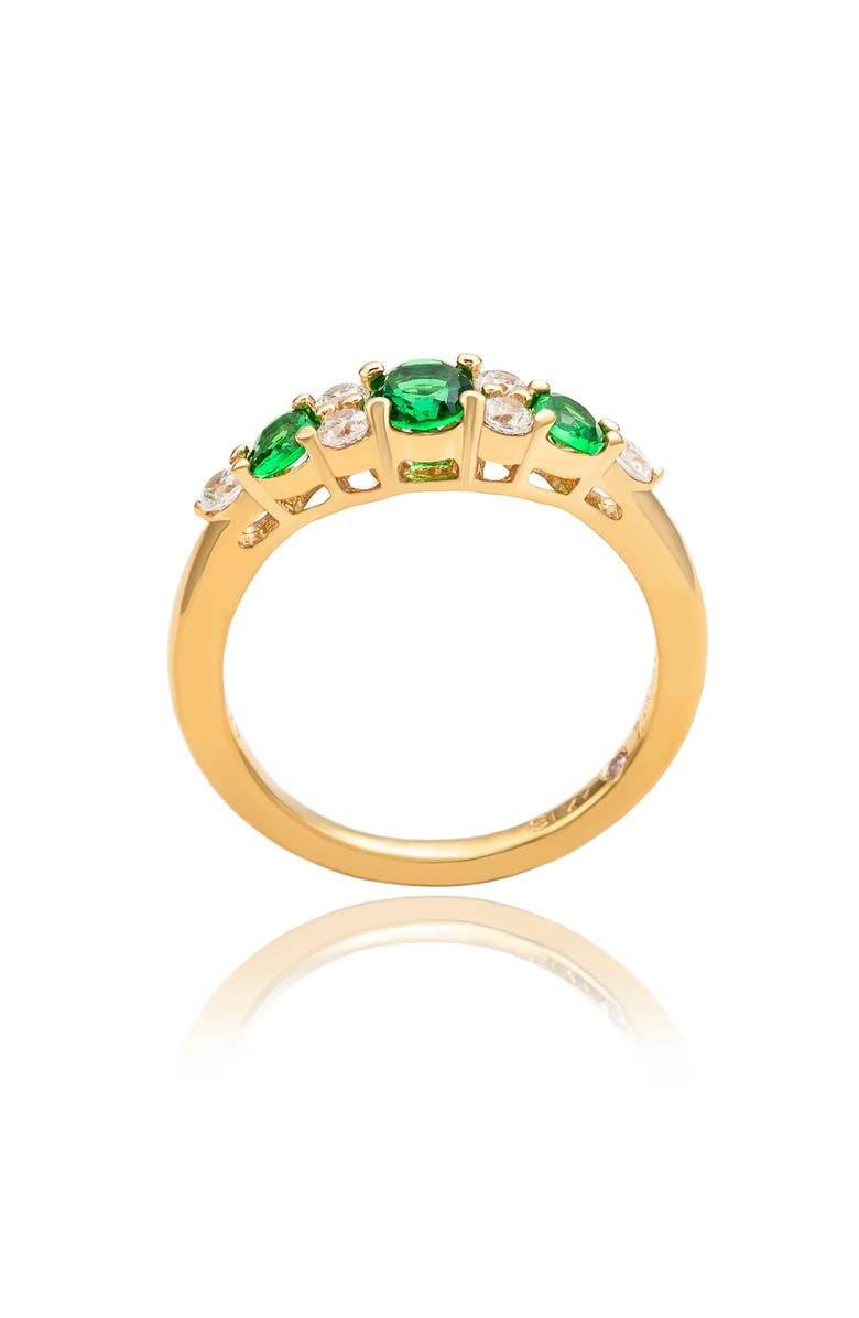SUZY LEVIAN Cubic Zirconia Graduated Ring, Alternate, color, Green