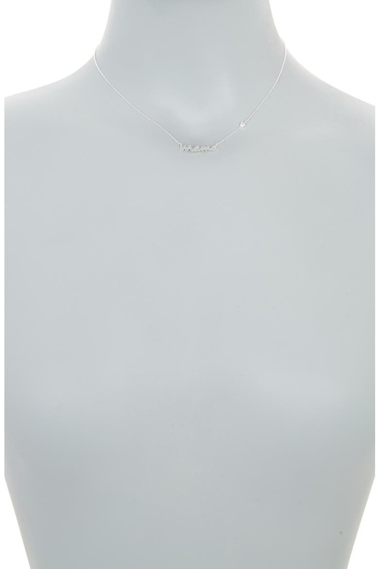 Alternating Color Cursive ARGENTO VIVO 18K Gold Plated Sterling Silver Cubic Zirconia Mama ...