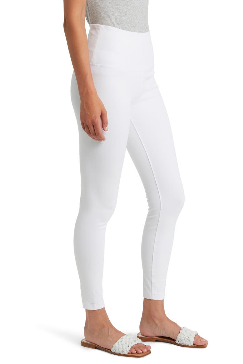 'Lyssentials High Waist Denim Leggings, Alternate, color, WHITE