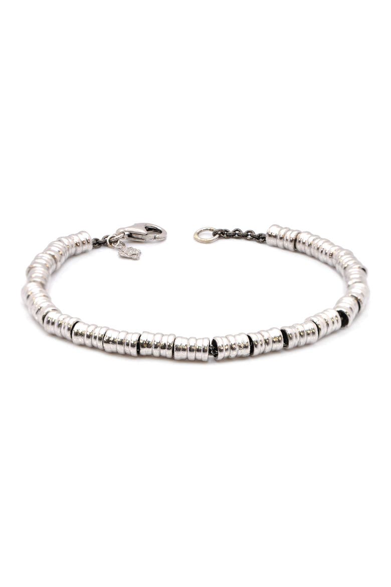 Romero Sterling Silver Bead Bracelet, Main, color, SILVER