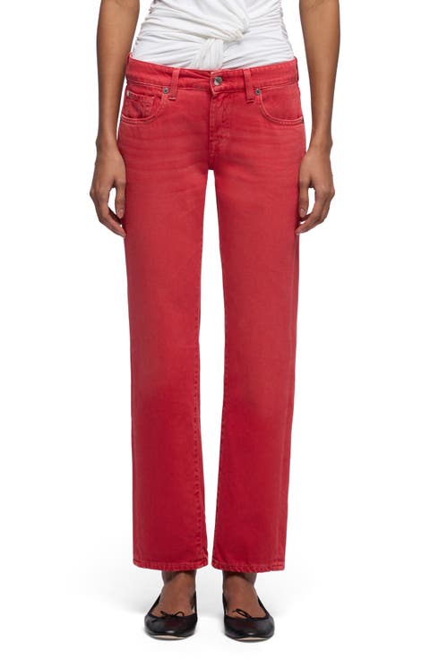 Low Rise Ankle Cigarette Jeans (Flame)