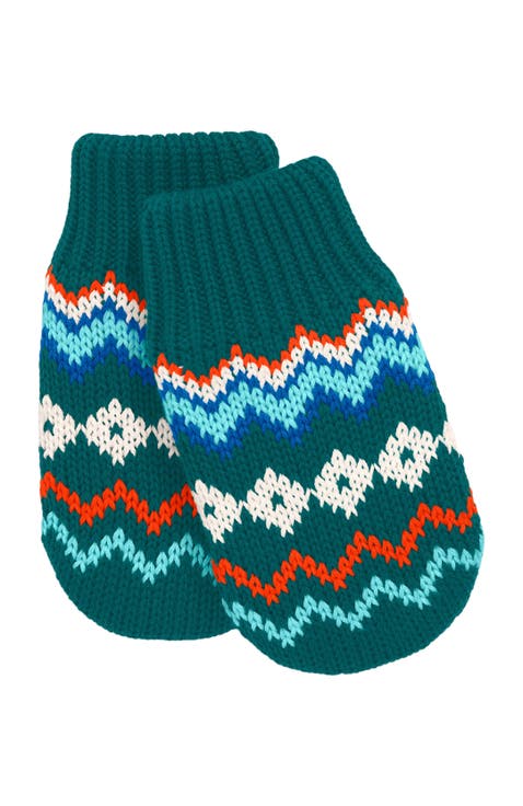Baby Fleece-Lined Fair Isle Mittens