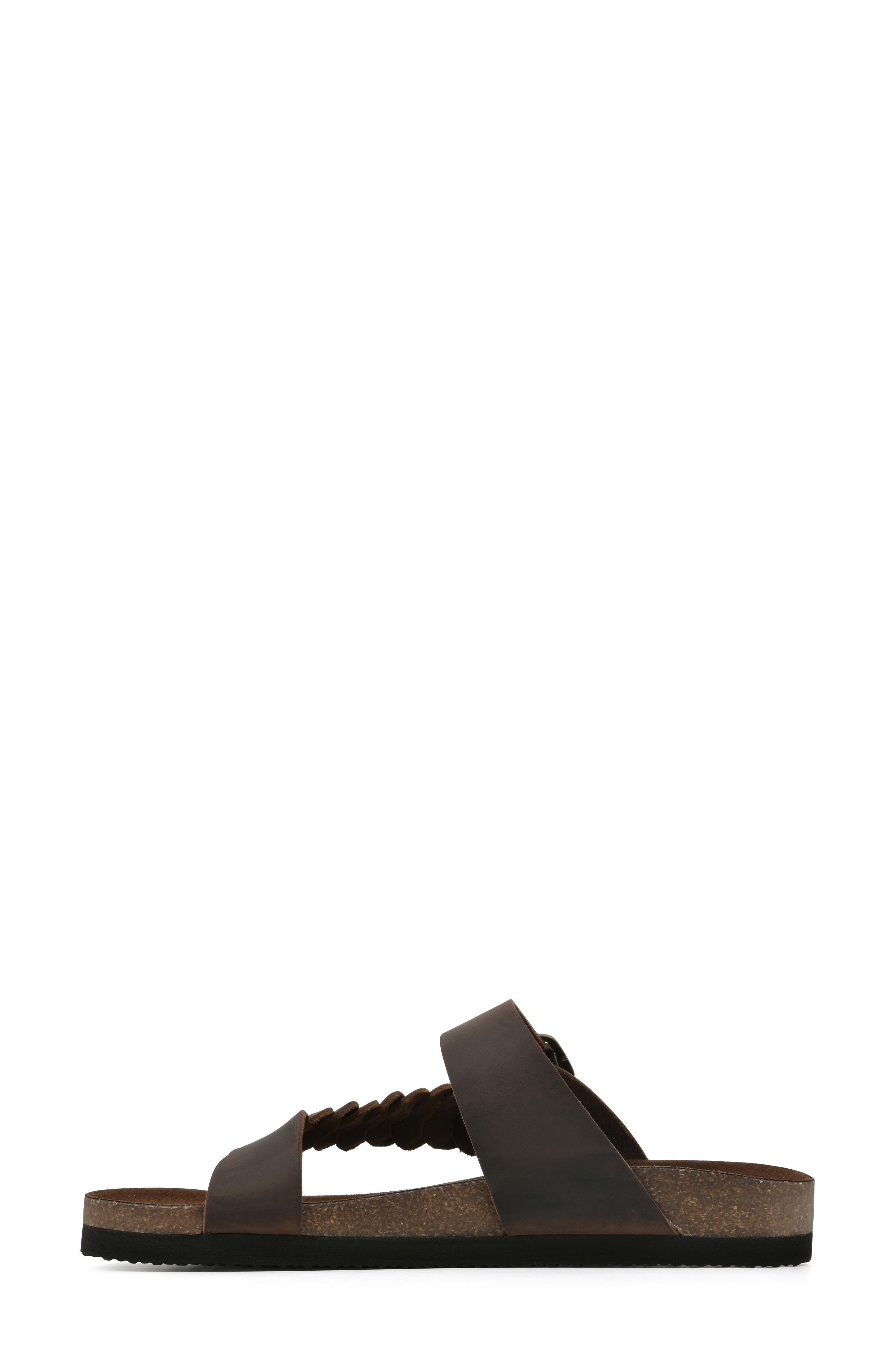 Happier Sandal, Alternate, color, BROWN/ LEATHER