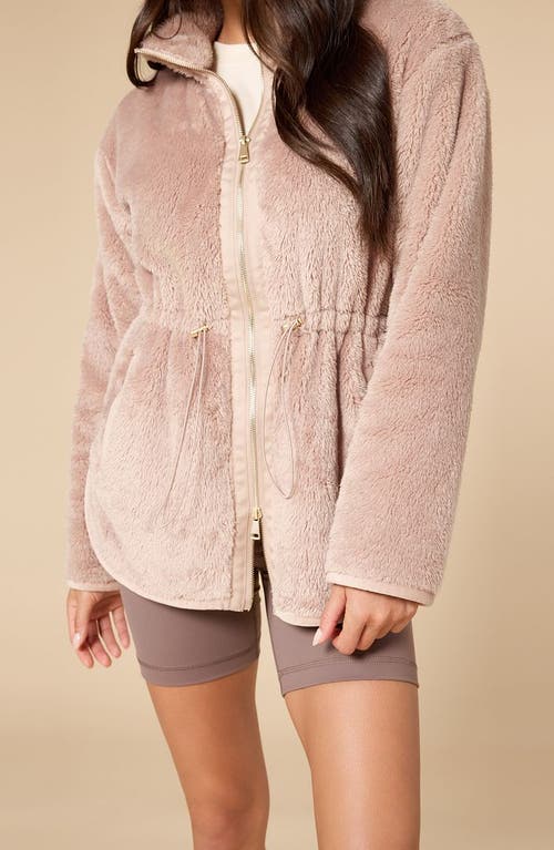 Softies Dreamplush Two Way Zip Tunic In Brown