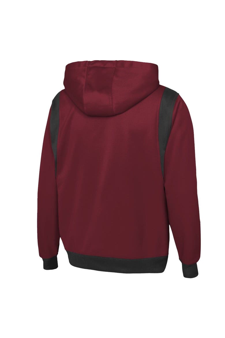 Men's New Era Cardinal Arizona Cardinals Combine Authentic Drop Back Full-Zip Hoodie, Alternate, color, Cardinal