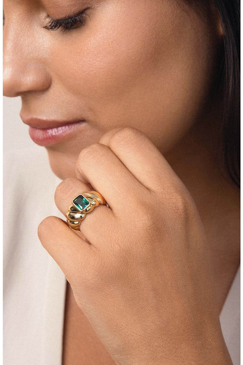 So Twisted Statement Ring, Alternate, color, GREEN