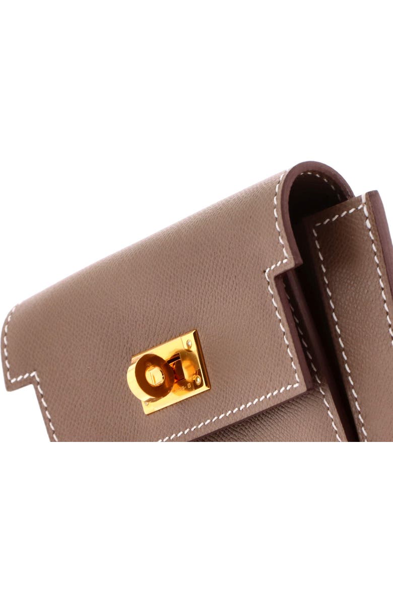 Pre-Owned Hermes Kelly Pocket Compact Wallet Epsom, Alternate, color, Etoupe
