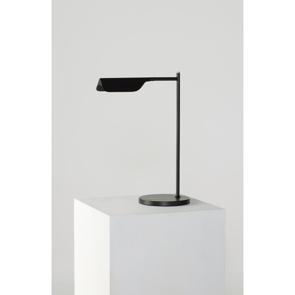 Brightech Leaf 16" Industrial Led Task Desk Lamp With Wireless Charging Pad, 3-way Dimming
