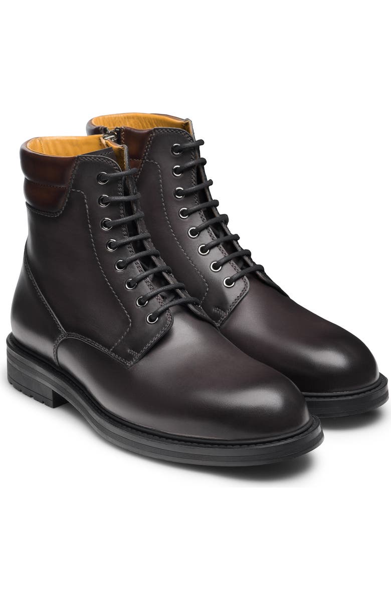 Magnanni Grayson Lace-Up Lug Sole Boot, Main, color,
