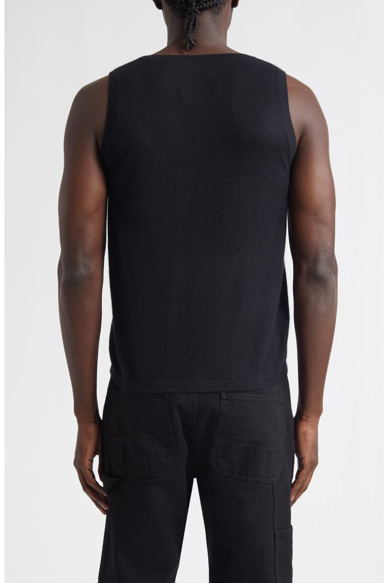 Short Big Cashmere Tank, Alternate, color, BLACK