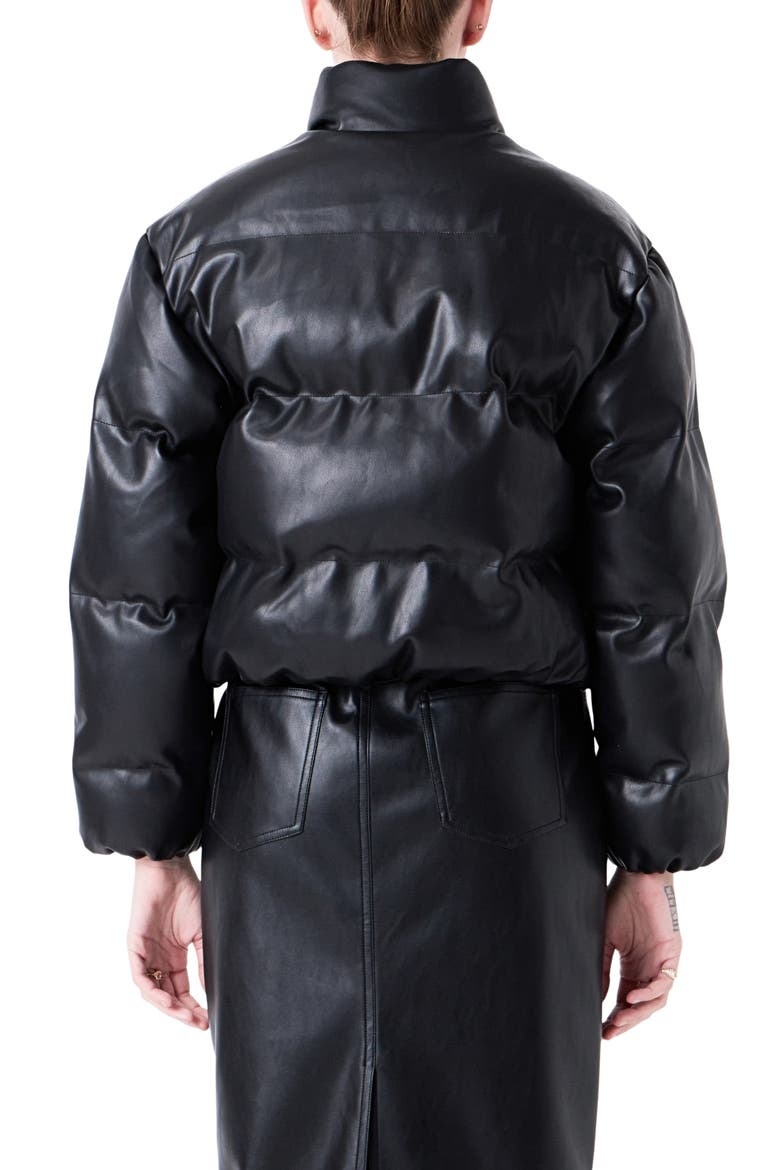Crop Puffer Jacket, Alternate, color, BLACK