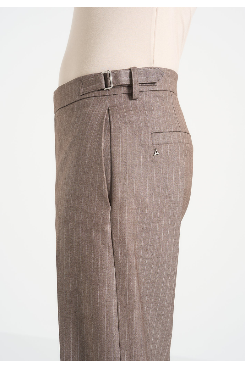 Joseph Pinstripe Regular Trousers, Alternate, color, Taupe