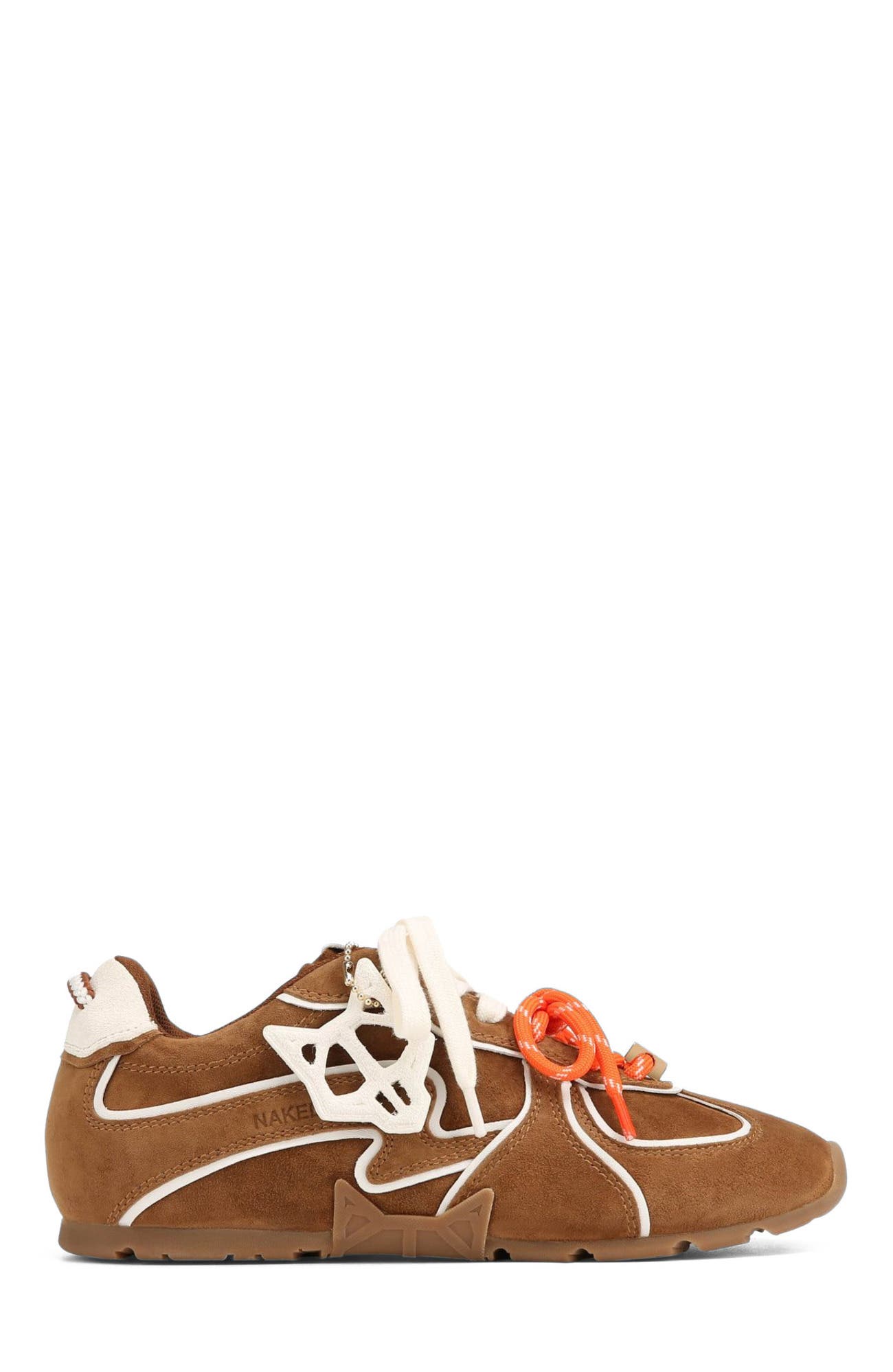 Tan White Suede