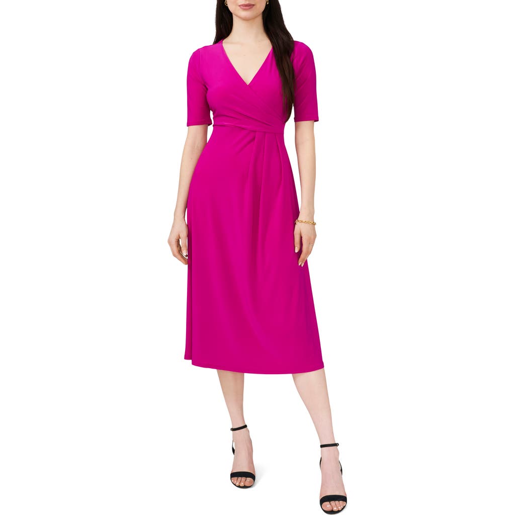 chaus faux wrap midi dress Women's Chaus Midi Dresses