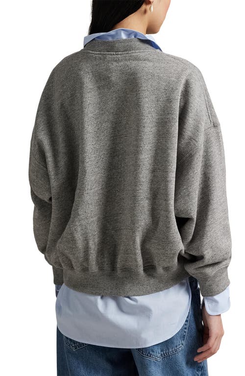 Polo Ralph Lauren Embroidered Crest Sweatshirt In Gray