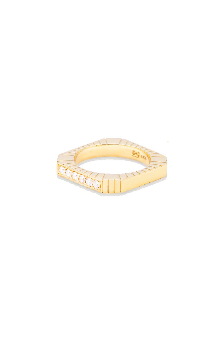 Spark Etched Stacking Band Ring, Alternate, color, Diamond-Gold