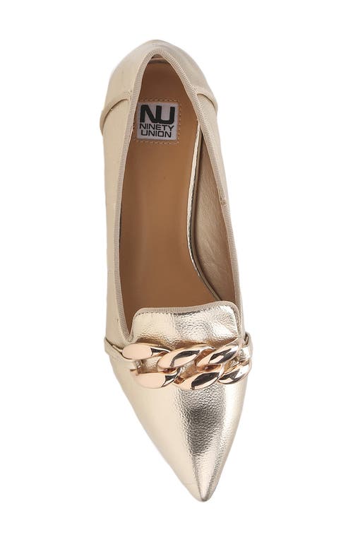 Ninety Union Mira Pointed Toe Flat In Gold