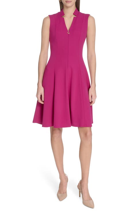 Zip Front A-Line Dress