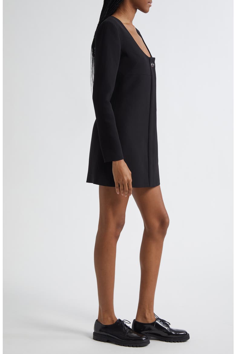 Elena Long Sleeve Minidress, Alternate, color, BLACK