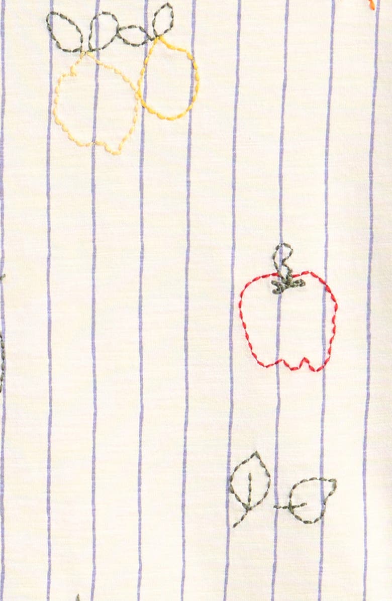 NEXT Kids' Stripe Embroidered Fruit Cotton Graphic T-Shirt, Alternate, color, White