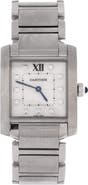 Pre-Owned Cartier Tank Francaise Quartz Watch Stainless Steel with Diamond Markers 25