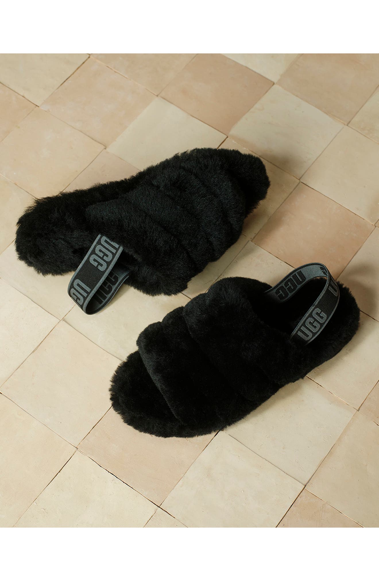 Fluff Yeah Genuine Shearling Slingback Sandal (Women) | Nordstrom