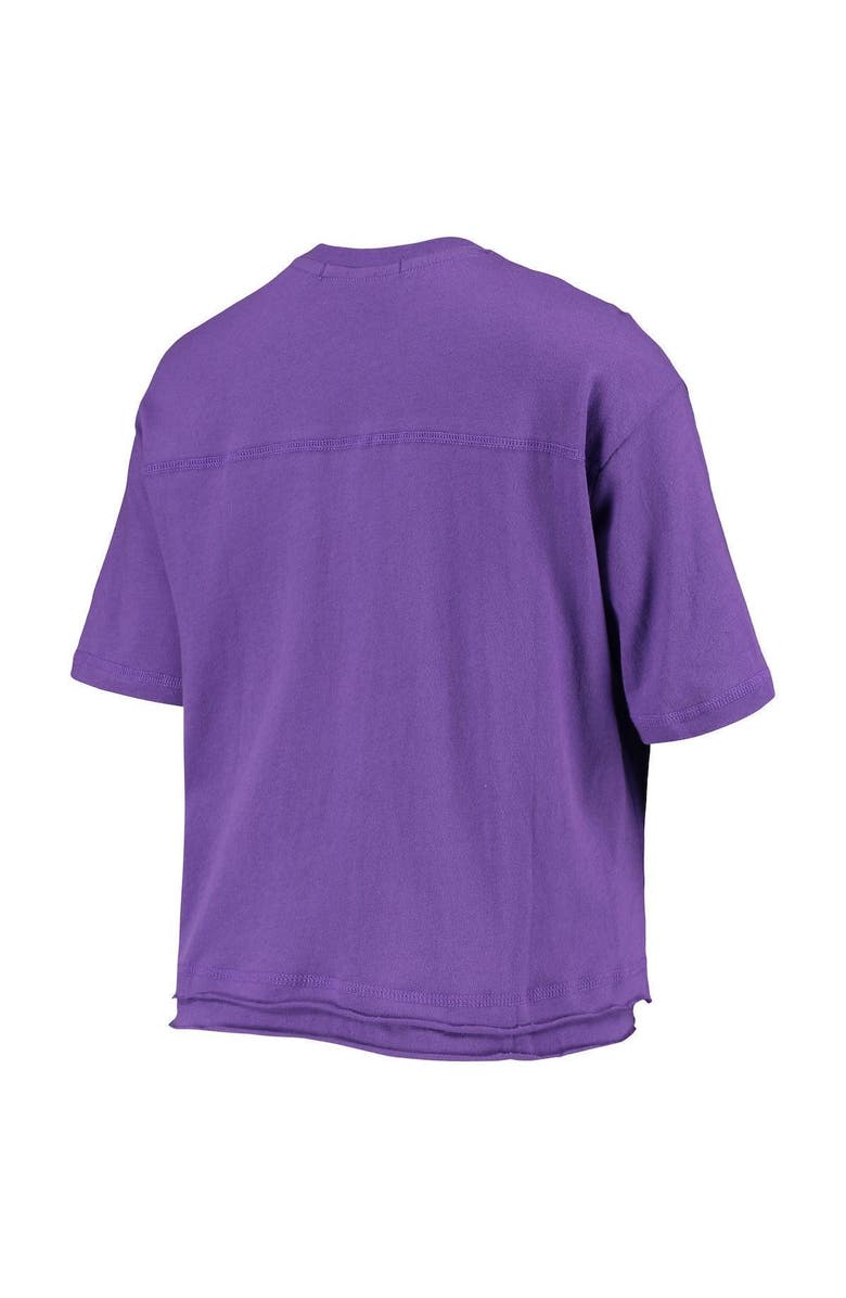 Junk Food Women's Junk Food Purple Charlotte Hornets Gradient Crop Top, Alternate, color,