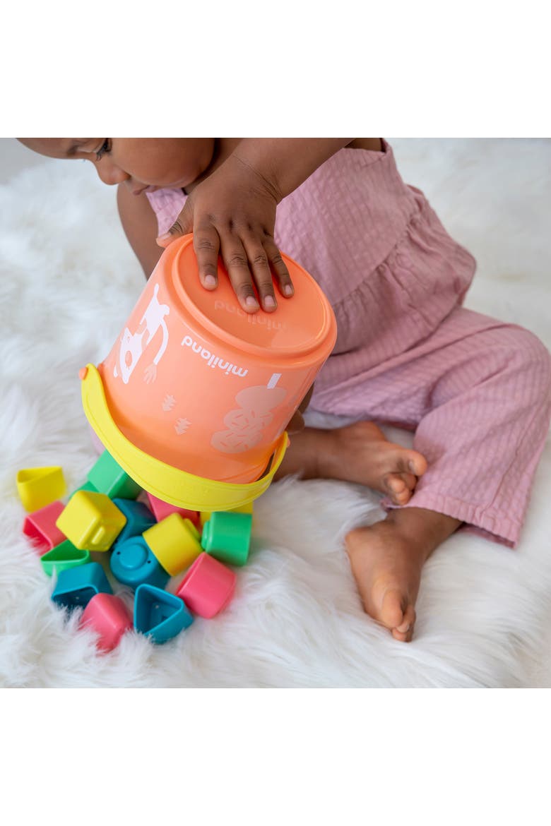 Feel to Learn Shape sorting bucket, Alternate, color, Orange Multi