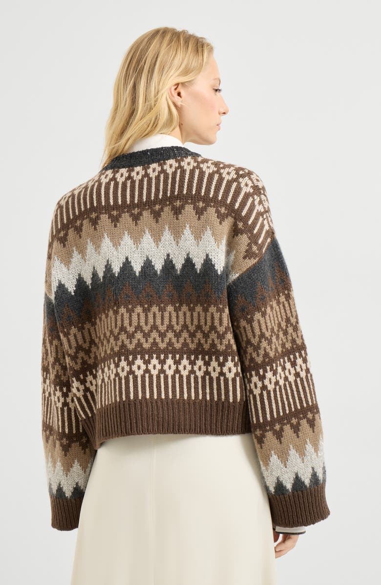 Brunello Cucinelli Dazzling mountain jacquard sweater, Alternate, color, 