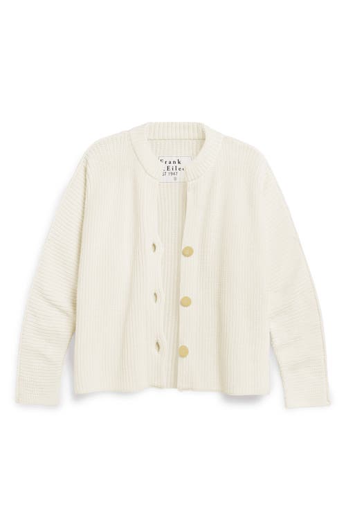 Frank & Eileen Montecito Cotton Cardigan In Ivory
