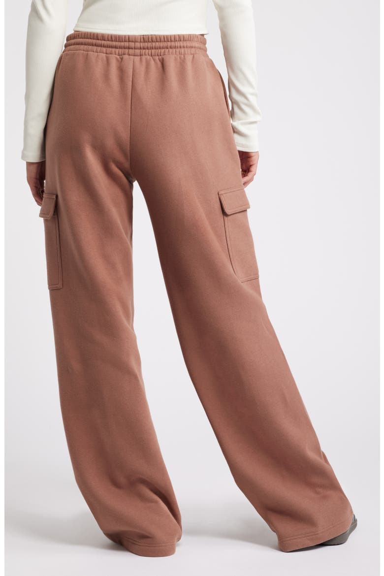 Baggy Wide Leg Cargo Sweatpants, Alternate, color, BROWN TOPAZ