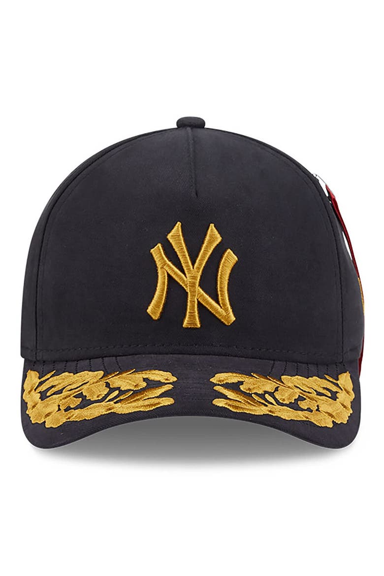 Men's New Era x Alpha Industries  Black New York Yankees A-Frame 9FORTY Adjustable Hat, Alternate, color, Black