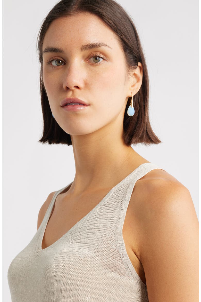 Teardrop Stone Drop Earrings, Alternate, color, OPAL- GOLD