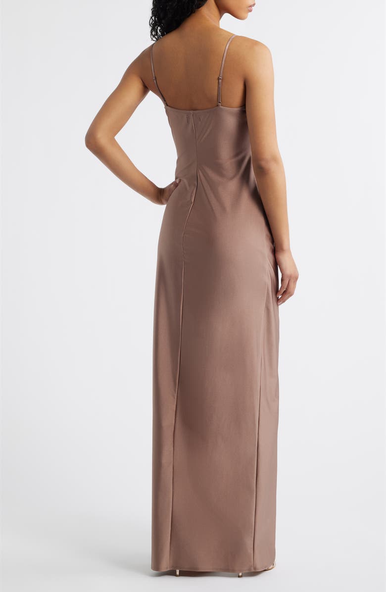 Emerald Sundae Jersey Column Gown, Alternate, color, Coco