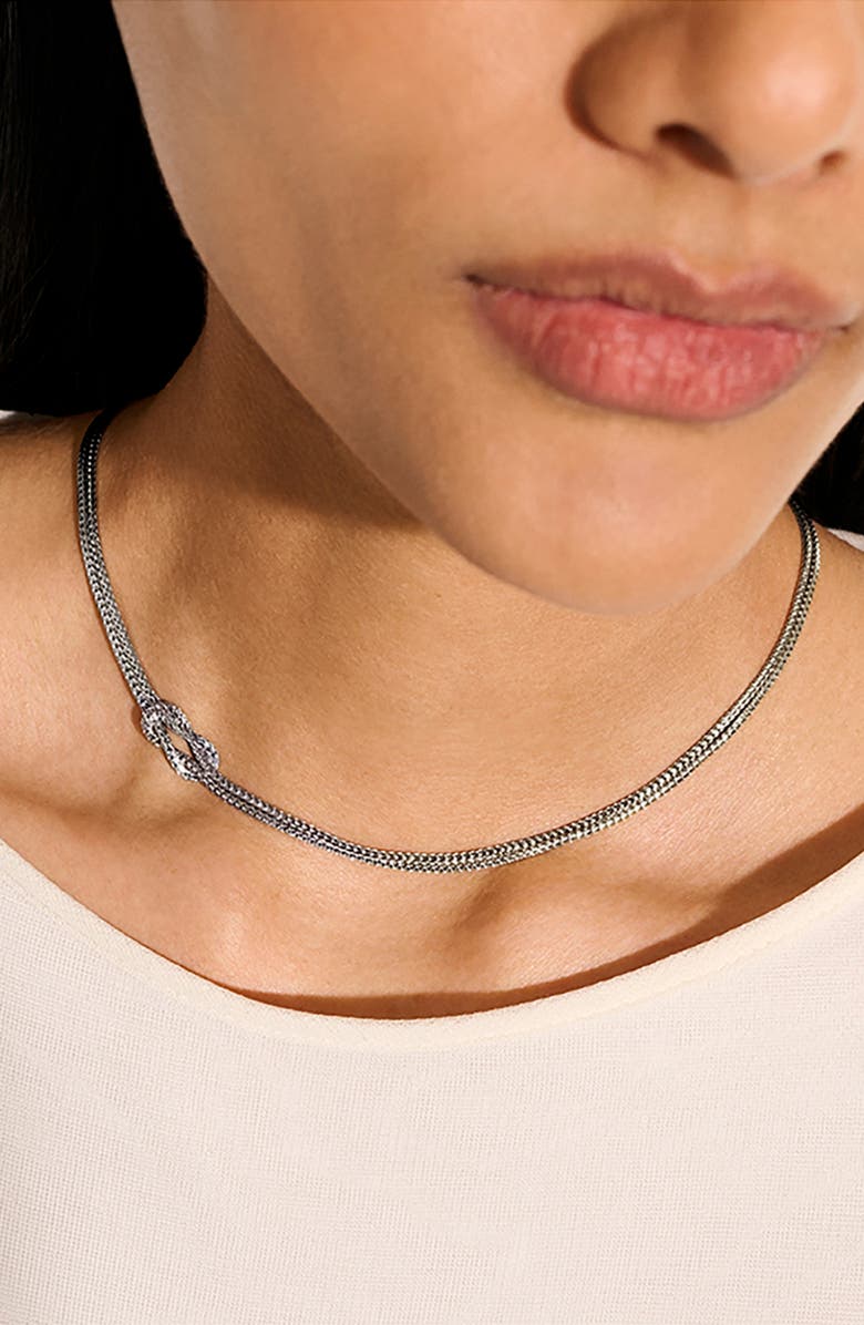 John Hardy Love Knot Necklace, Alternate, color, Silver
