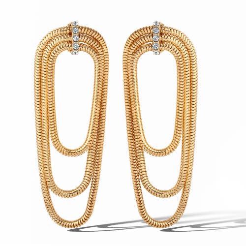 Jessica Simpson Layered Gold Toned Chain Earrings In Gold