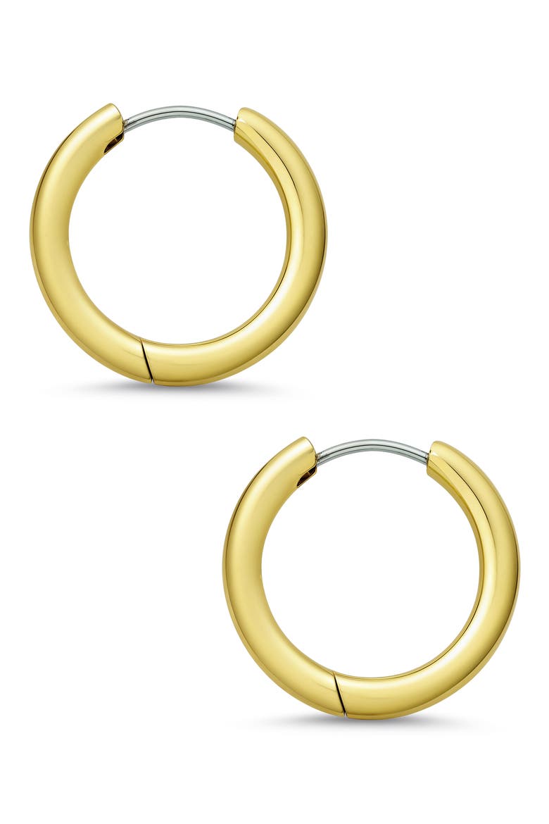 Kids' Tubular Hoop Earrings, Alternate, color, GOLD