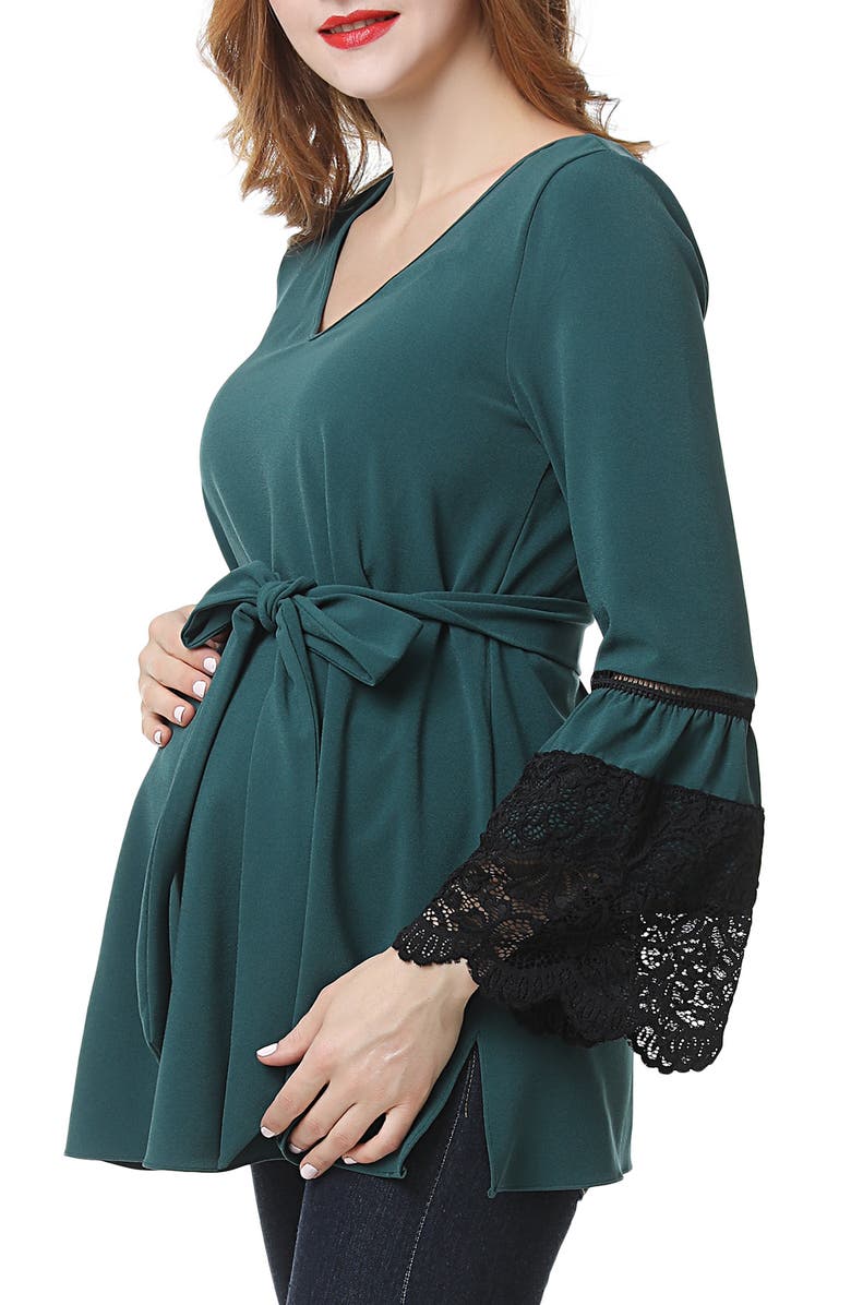 Kimi and Kai Clara Peasant Maternity Blouse, Alternate, color, 