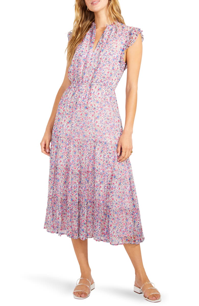 BB Dakota by Steve Madden Canyon Moon Floral Midi Dress, Main, color, 