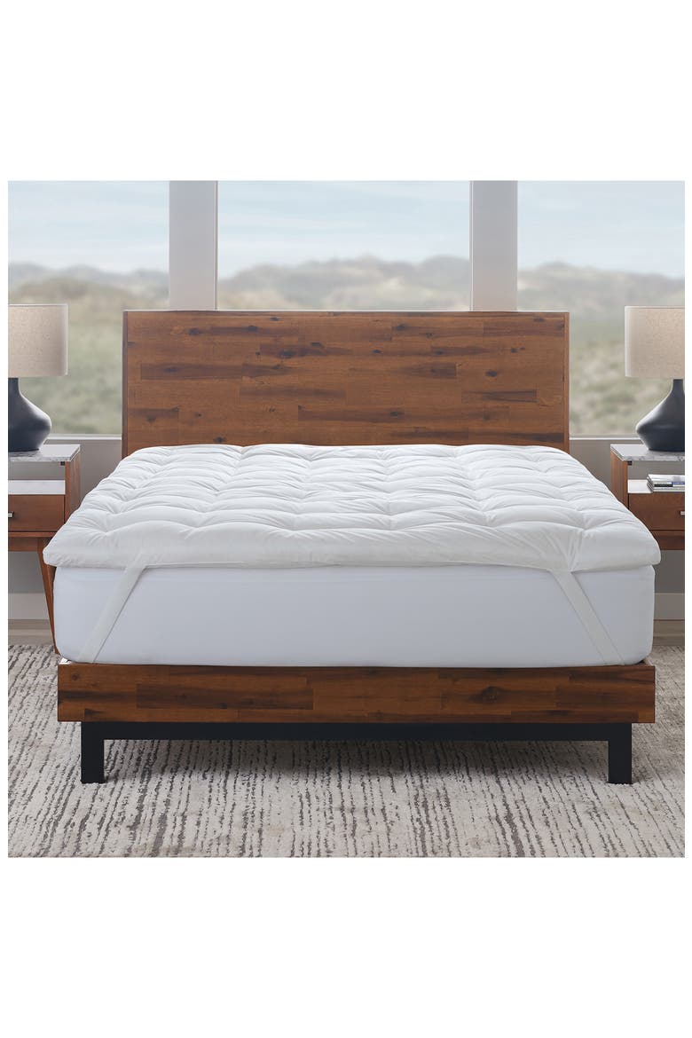 Down-Top Featherbed, Alternate, color, WHITE
