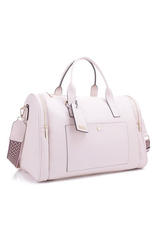 Mali + Lili Amie Recycled Vegan Leather Weekend Duffle Bag In Blush