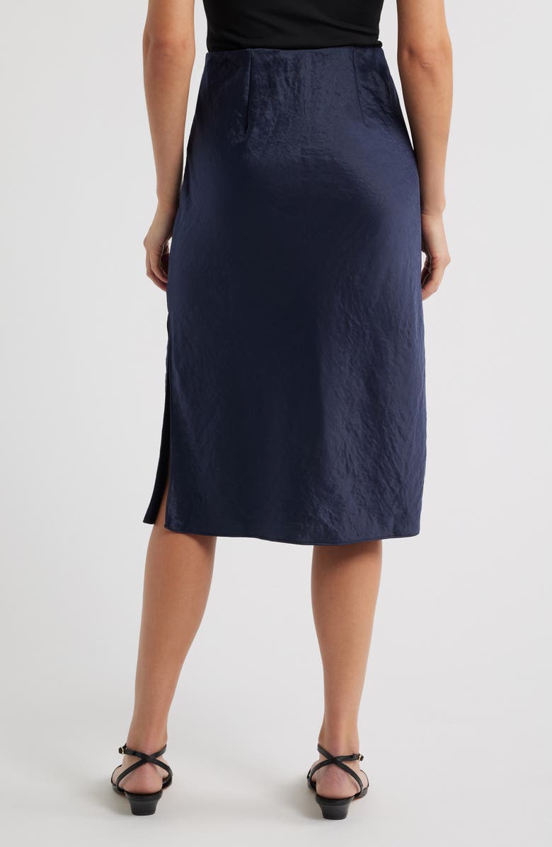 Madewell Satin Midi Slipskirt, Alternate, color, Juniper Berry