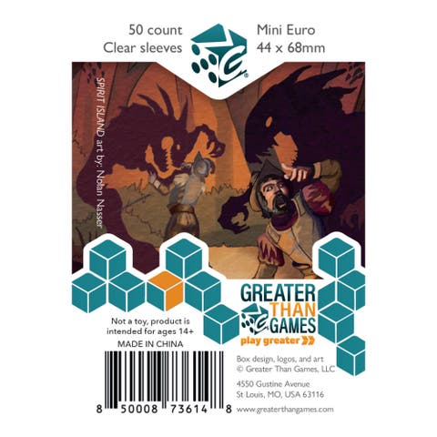 Card Sleeves Mini Euro Size, 50 Sleeves
