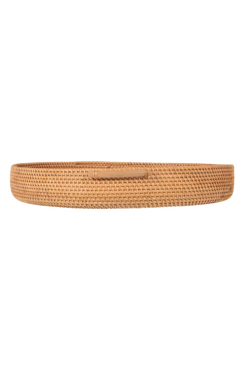 Woven Tray with Handles, Alternate, color, Natural