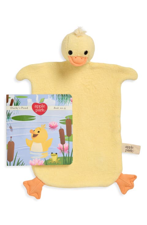 Ducky's Pond Board Book & Ducky Blanket Set