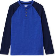 Lands' End Boys Long Sleeve Striped Henley
