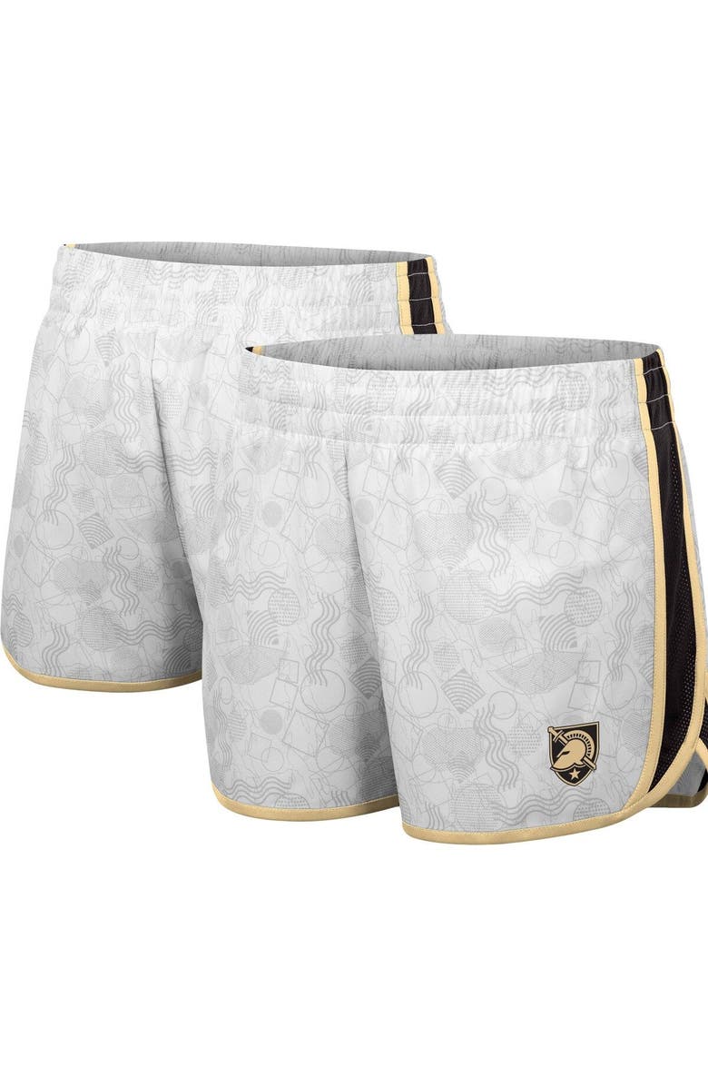 COLOSSEUM Women's Colosseum White Army Black Knights The Plastics Geo Print Shorts, Main, color, 